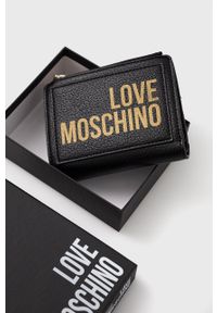 Love Moschino portfel damski kolor czarny. Kolor: czarny. Materiał: materiał
