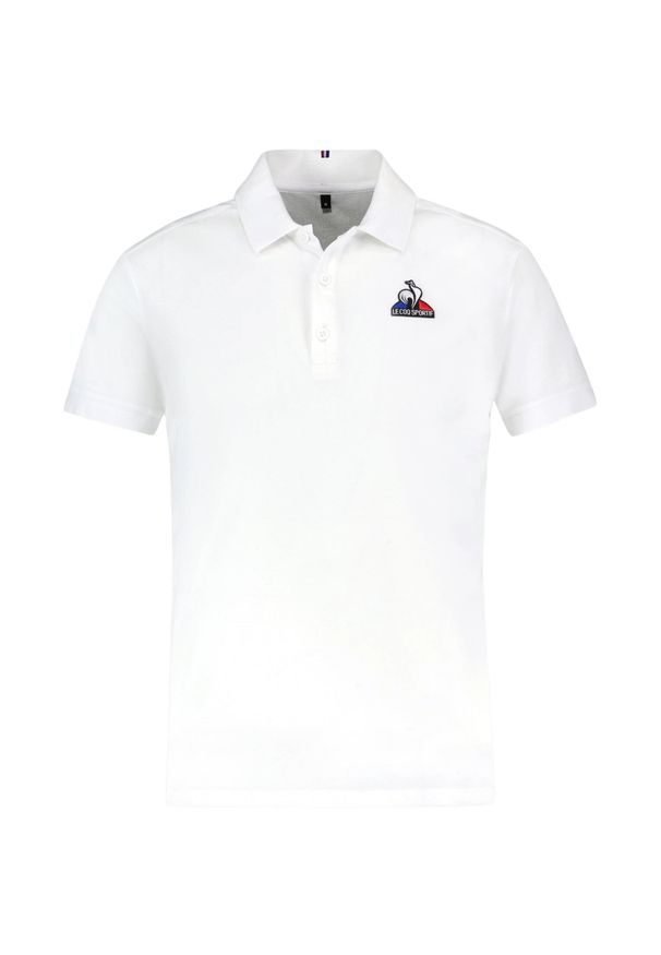 Le Coq Sportif - Koszulka polo do tenisa męska ESS Polo SS N°2 M. Typ kołnierza: polo. Kolor: biały. Sport: tenis