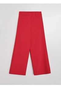 Sinsay - Spodnie wide leg z domieszką wiskozy - czerwony. Kolor: czerwony. Materiał: wiskoza #1