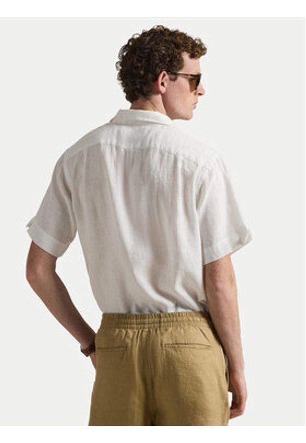 Polo Ralph Lauren Koszula 710966421504 Biały Classic Fit. Typ kołnierza: polo. Kolor: biały. Materiał: len