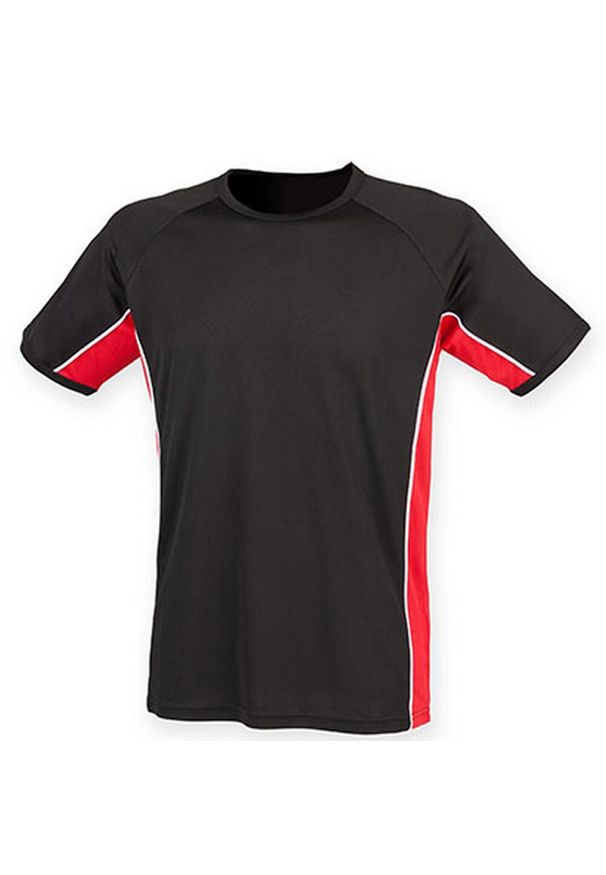 FINDEN & HALES - T-shirt Unisex Dla Dorosłych Ze Wstawką Performance. Kolor: czerwony, czarny, wielokolorowy, biały. Sport: turystyka piesza