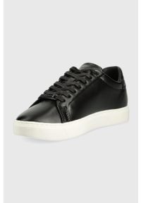 Calvin Klein sneakersy skórzane kolor czarny. Nosek buta: okrągły. Zapięcie: sznurówki. Kolor: czarny. Materiał: skóra #2