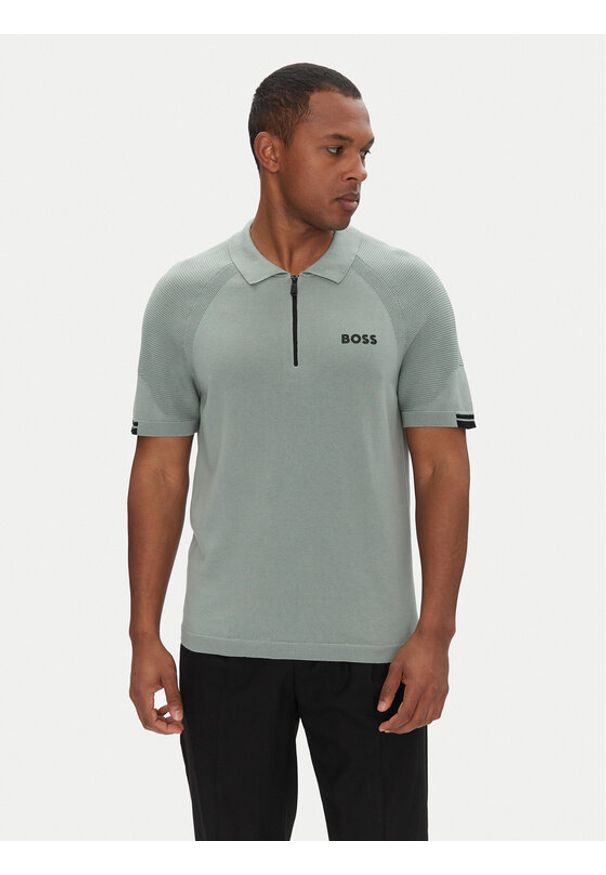 BOSS Polo K_Perform-Max_Pl 50537146 Zielony Slim Fit. Typ kołnierza: polo. Kolor: zielony. Materiał: bawełna