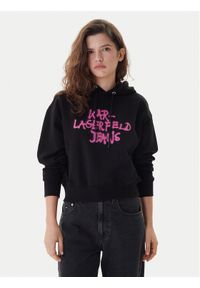 Karl Lagerfeld Jeans Bluza B1W20039 Czarny Regular Fit. Kolor: czarny. Materiał: bawełna #1
