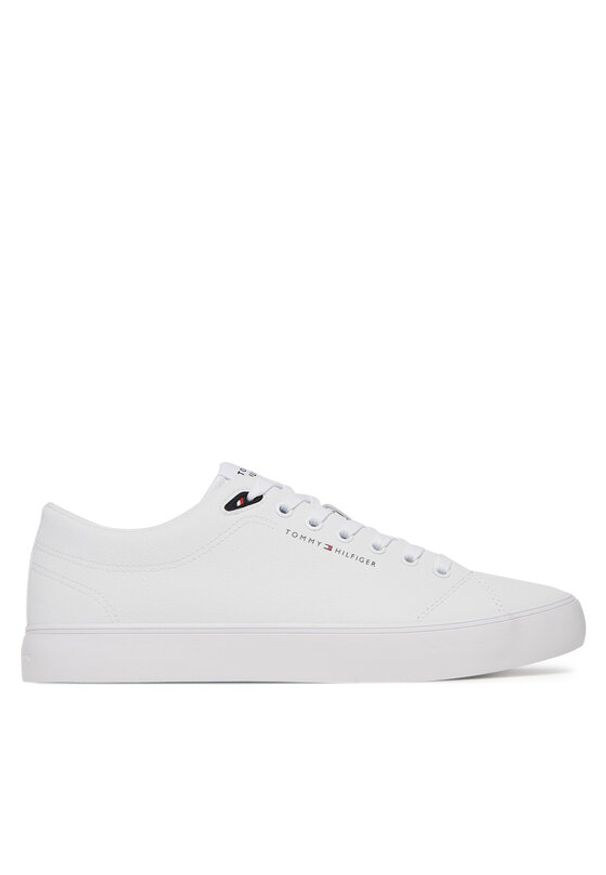 TOMMY HILFIGER - Tommy Hilfiger Sneakersy Th Hi Vulc Core Low Lth Ii Ess FM0FM05511 Biały. Kolor: biały. Materiał: skóra