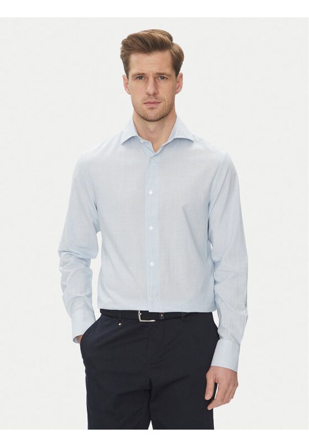 Marciano Guess Koszula 5GHH20 4469Z Błękitny Regular Fit. Kolor: niebieski. Materiał: bawełna
