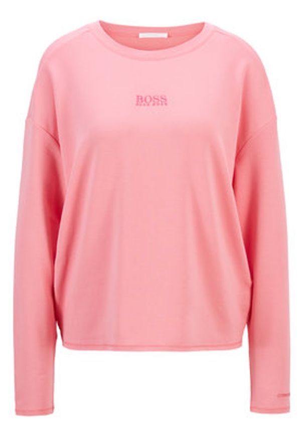 BOSS - Boss Bluzka C_Elina_Active 50456738 Różowy Relaxed Fit. Kolor: różowy. Materiał: wiskoza