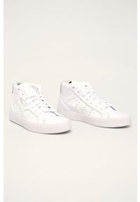 adidas Originals - Buty skórzane Sleek Mid. Nosek buta: okrągły. Zapięcie: sznurówki. Kolor: biały. Materiał: skóra. Szerokość cholewki: normalna. Obcas: na obcasie. Wysokość obcasa: średni, niski #3