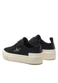 Calvin Klein Jeans Tenisówki Bold Vulc Flatf Low Lace Mix Mtl YW0YW01465 Czarny. Kolor: czarny. Materiał: materiał #6