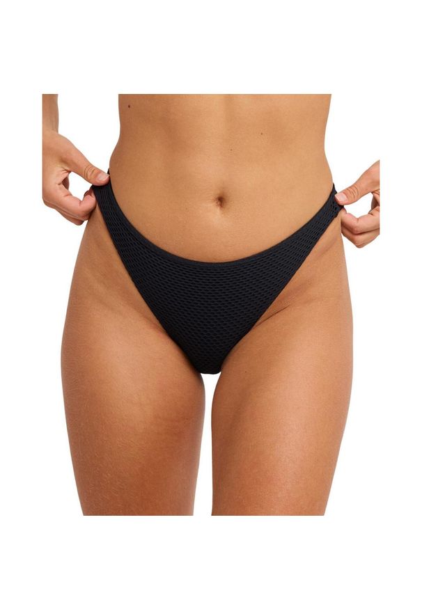 Roxy - Majtki bikini o średnim kryciu dla Kobiety ROXY ISLAND Czarny. Kolor: szary. Materiał: tkanina, poliamid, elastan
