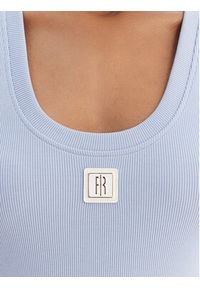 Fracomina Top FP26ST2001J40101 Błękitny Slim Fit. Kolor: niebieski. Materiał: bawełna #3