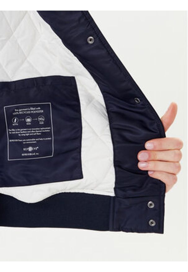 Guess Jeans Kurtka bomber W5YL15 WHAA2 Granatowy Regular Fit. Kolor: niebieski. Materiał: syntetyk