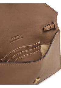 Pinko - PINKO Torebka Flat Purse Mini AI 25-26 PCPL 105347 A0F1 Brązowy. Kolor: brązowy. Materiał: skórzane