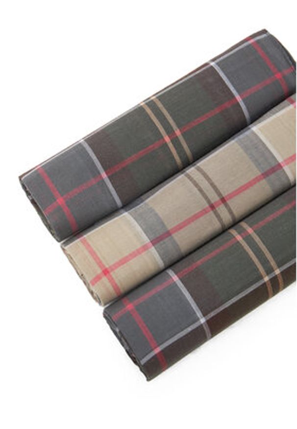 Barbour Zestaw 3 chusteczek MAC0010TA11 Zielony. Kolor: zielony. Materiał: materiał, bawełna