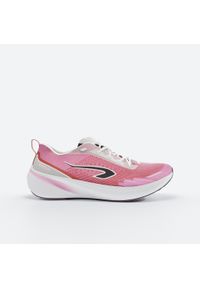 KIPRUN - Buty do biegania damskie Kiprun Cushion 500. Kolor: biały, różowy, wielokolorowy. Szerokość cholewki: normalna