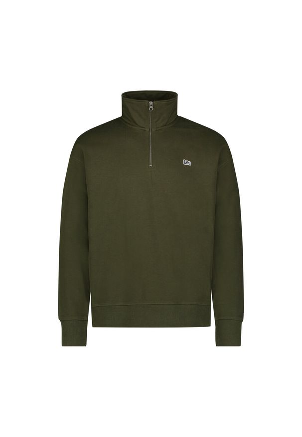 Lee - LEE MĘSKA BLUZA HALF ZIP SWS OLIVE NIGHT 112355752 LL99016192