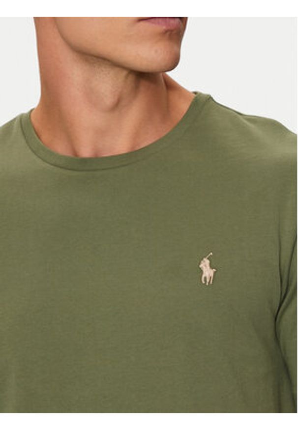 Polo Ralph Lauren T-Shirt 710671438389 Zielony Custom Slim Fit. Typ kołnierza: polo. Kolor: zielony. Materiał: bawełna