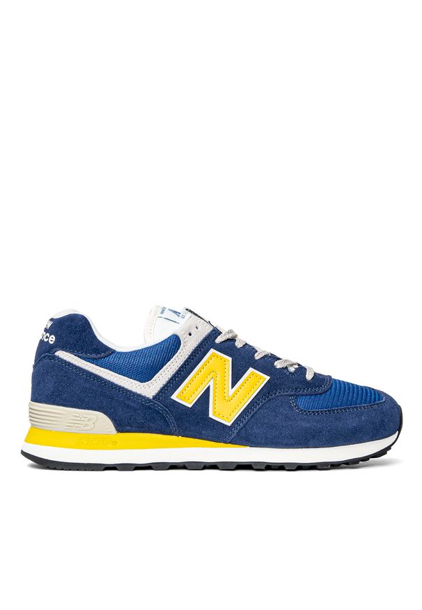 Sneakersy męskie granatowe New Balance ML574OR2. Kolor: niebieski. Materiał: guma, materiał. Szerokość cholewki: normalna. Model: New Balance 574