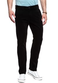 Lee - LEE SPODNIE MĘSKIE CHINO BLACK L768WJ01. Materiał: sztruks