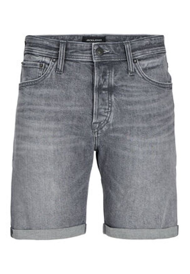 Jack & Jones Szorty jeansowe Rick 12269612 Szary Regular Fit. Kolor: szary. Materiał: bawełna