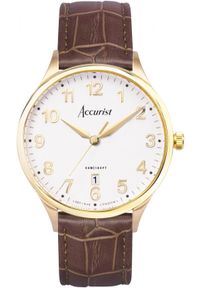 orient - Zegarek Orient Zegarek męski Accurist 73001 brązowy. Kolor: brązowy #1