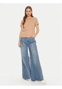Calvin Klein Jeans T-Shirt J20J225084 Beżowy Regular Fit. Kolor: beżowy. Materiał: bawełna #4