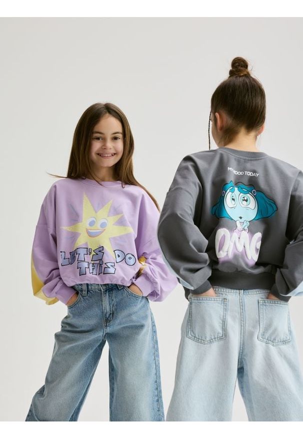 Reserved - Dwustronna koszulka Inside Out - wielobarwny. Materiał: dzianina, bawełna