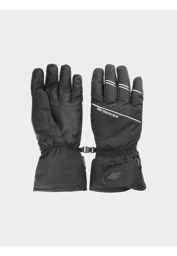 4f - Rękawice narciarskie Thinsulate© męskie - czarne. Kolor: czarny. Materiał: syntetyk, materiał. Technologia: Thinsulate. Sport: narciarstwo
