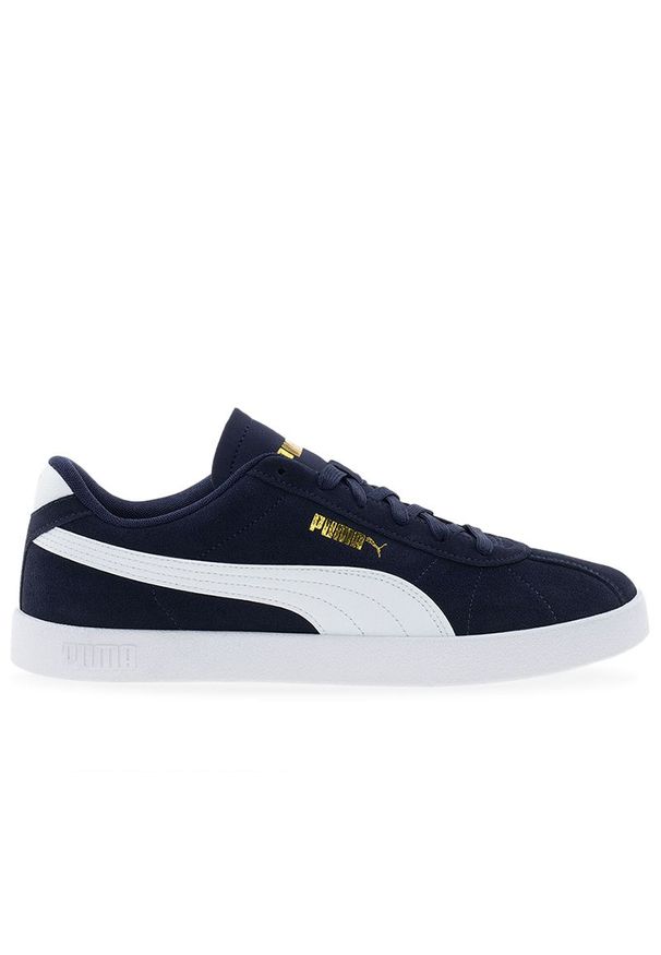 Buty Puma Club II 39744404 - granatowe. Zapięcie: pasek. Kolor: niebieski. Materiał: zamsz, guma. Szerokość cholewki: normalna. Sezon: lato