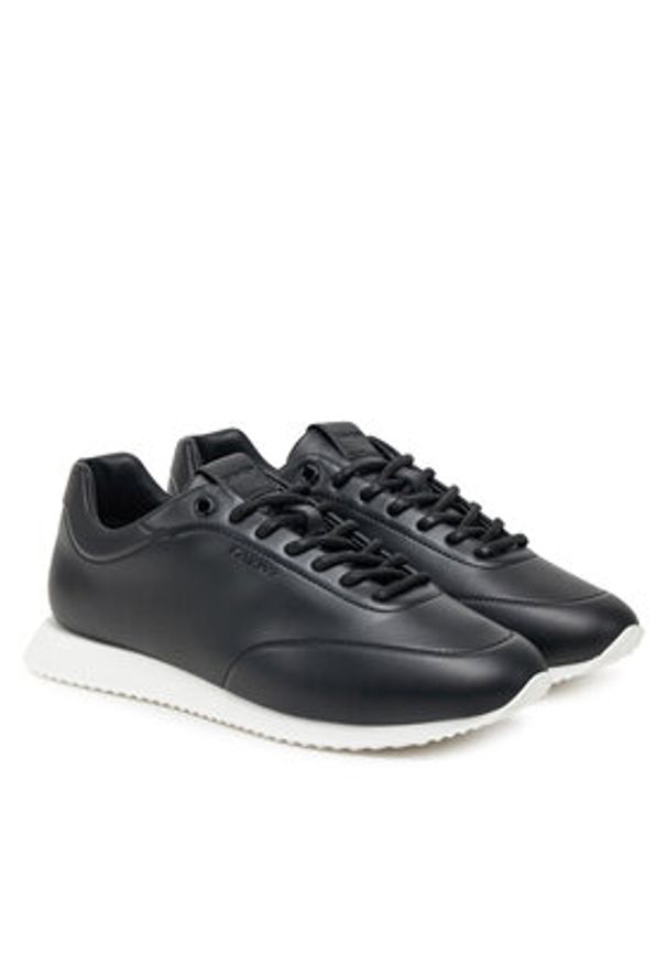 Calvin Klein Sneakersy Runner Lace Up - Lth HW0HW02396 Czarny. Kolor: czarny. Materiał: skóra