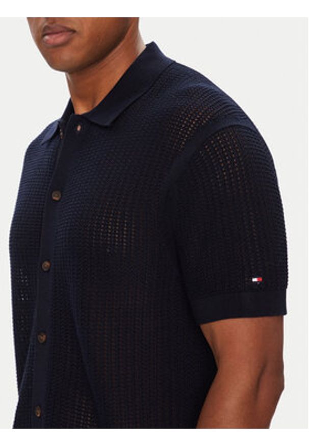TOMMY HILFIGER - Tommy Hilfiger Koszula MW0MW39530 Granatowy Regular Fit. Kolor: niebieski. Materiał: bawełna