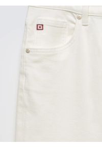Big-Star - Jeansy damskie z prostą nogawką białe Avril Cropped 818. Okazja: na co dzień. Stan: podwyższony. Kolor: kremowy. Styl: casual, klasyczny #2