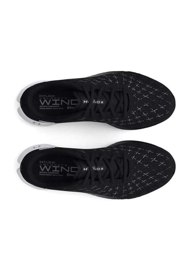 Buty treningowe męskie Under Armour Flow Velociti Wind 2. Zapięcie: sznurówki. Kolor: czarny. Materiał: guma, materiał, tkanina, syntetyk. Szerokość cholewki: normalna