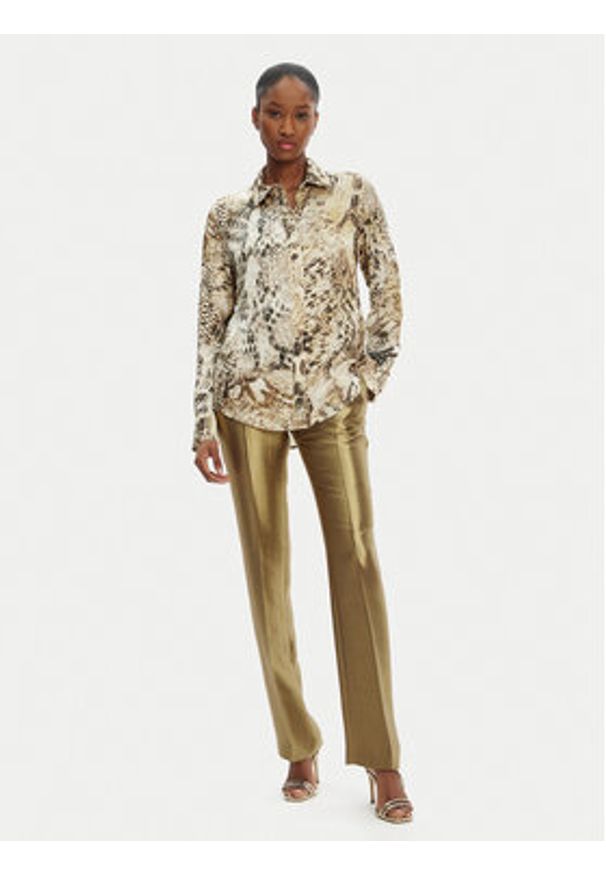 Marciano Guess Spodnie materiałowe 5GGB18 7312A Beżowy Regular Fit. Kolor: beżowy. Materiał: wiskoza