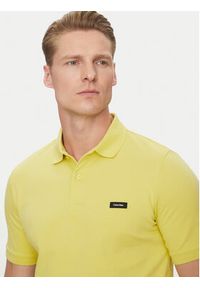 Calvin Klein Polo K10K111196 Żółty Slim Fit. Typ kołnierza: polo. Kolor: żółty. Materiał: bawełna #4