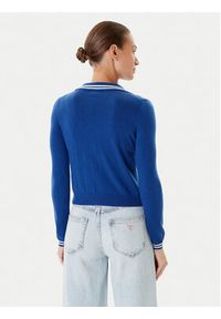 Guess Jeans Kardigan W5YR32 Z3HO2 Niebieski Regular Fit. Kolor: niebieski. Materiał: syntetyk