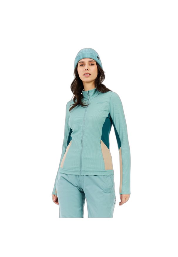 Polar damski zapinany na zamek Protest Nikio. Kolor: niebieski. Materiał: polar