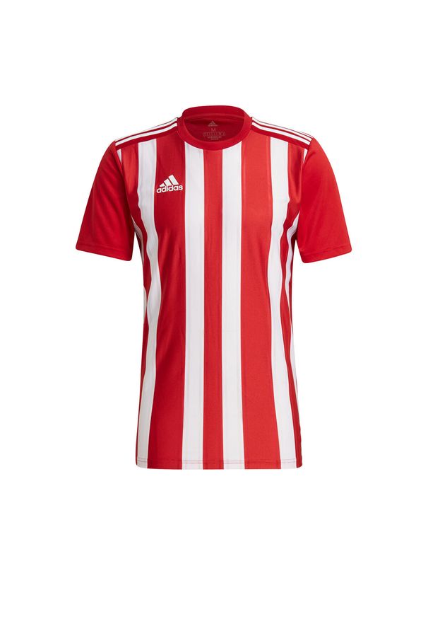 Adidas - Jersey adidas Striped 21. Kolor: czerwony. Materiał: jersey. Sport: piłka nożna