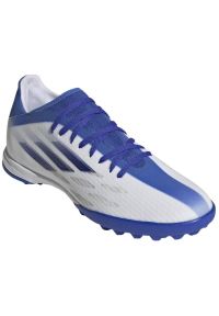 Adidas - Buty piłkarskie adidas X Speedflow.3 Tf M GW7509 białe. Zapięcie: sznurówki. Kolor: biały. Materiał: włókno, guma. Szerokość cholewki: normalna. Sezon: lato. Sport: piłka nożna #4