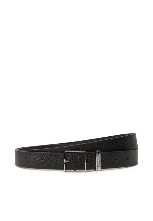 Calvin Klein Pasek Damski Branded Loop Square Belt 2.5_Mn K60K613244 Czarny. Kolor: czarny. Materiał: skóra