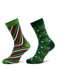 Rainbow Socks Zestaw 2 par wysokich skarpet damskich Xmas Socks Balls Adults Gifts Pak 2 Kolorowy. Materiał: bawełna. Wzór: kolorowy #1