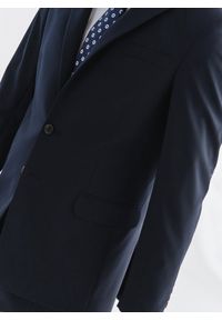 Pako Lorente - PAKO LORENTE – Gładka granatowa marynarka garniturowa. Kolor: niebieski. Materiał: poliester, wełna, elastan. Wzór: gładki. Styl: klasyczny #2