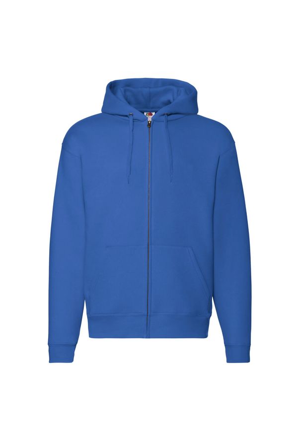 FRUIT OF THE LOOM - Bluza Męska Premium Z Pełnym Zamkiem Błyskawicznym. Kolor: niebieski