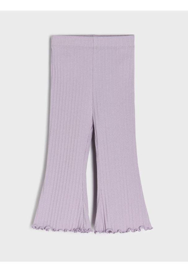 Sinsay - Spodnie dzwony z falbankami - niebieski. Kolor: niebieski