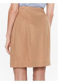 Calvin Klein Spódnica trapezowa Drapy Tencel K20K205631 Brązowy Straight Fit. Kolor: brązowy. Materiał: lyocell
