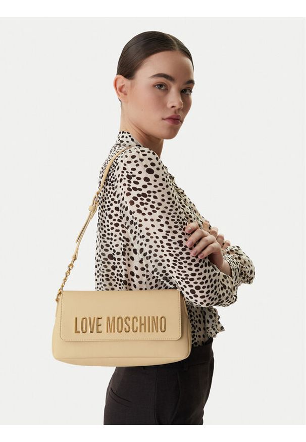 Love Moschino - LOVE MOSCHINO Torebka JC4109PP1OKD0129 Beżowy. Kolor: beżowy. Materiał: skórzane