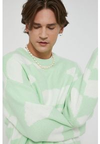 Jack & Jones Sweter męski kolor zielony. Kolor: zielony. Długość rękawa: długi rękaw. Długość: długie