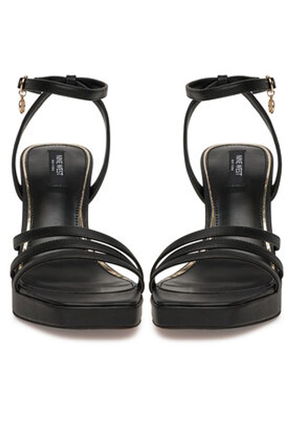 Nine West Sandały TS6197-01 Czarny. Kolor: czarny. Materiał: materiał, syntetyk