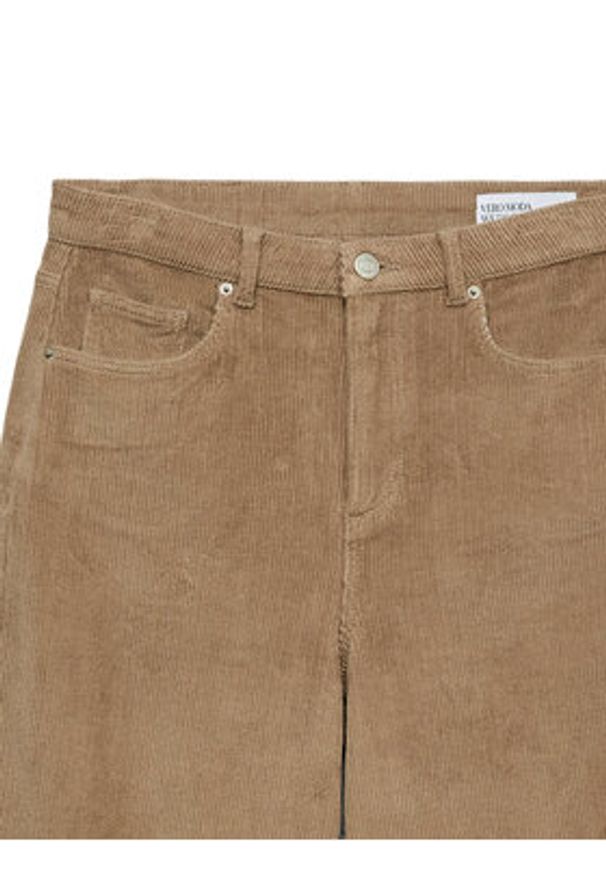 Vero Moda Spodnie materiałowe Tessa 10315350 Beżowy Wide Leg. Kolor: beżowy. Materiał: bawełna