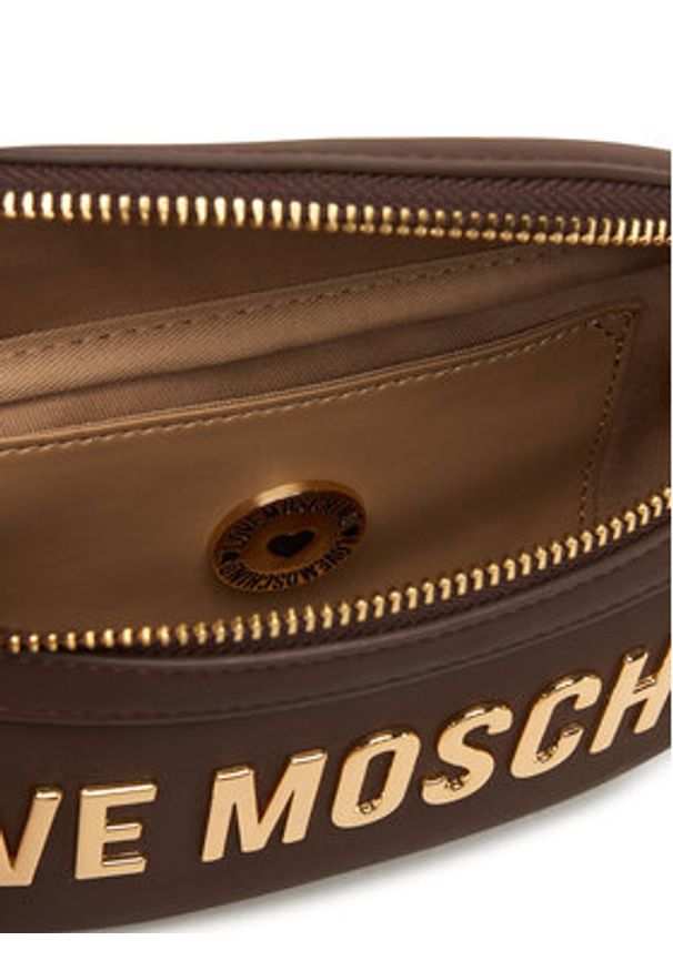 Love Moschino - LOVE MOSCHINO Saszetka nerka JC4195PP1NKD0301 Brązowy. Kolor: brązowy. Materiał: materiał
